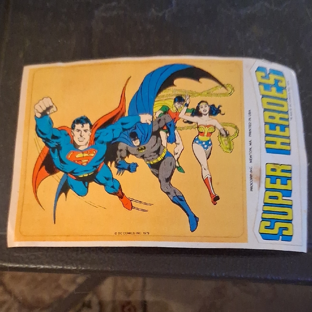 SUPER HEROES 1979 STICKER